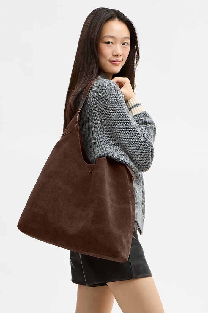 Coach Torebka shopper damska zamszowa Brooklyn Shoulder Bag 39 CW636