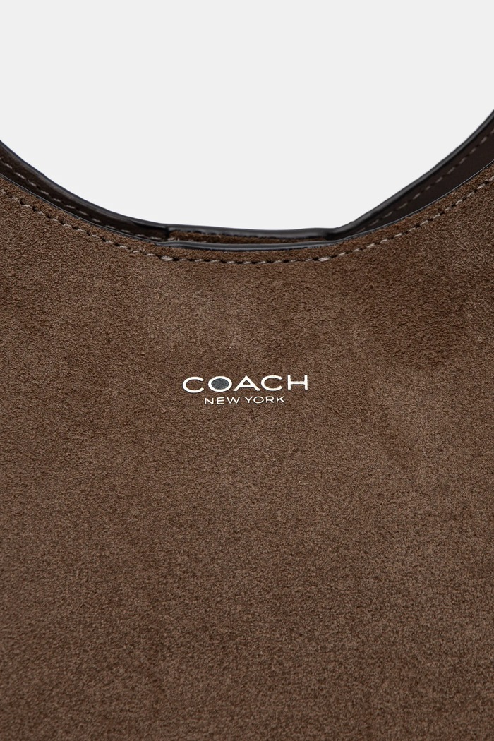 Coach torebka shopper damska zamszowa Suade Brooklyn Shoulder Bag 39 brązowy CW636