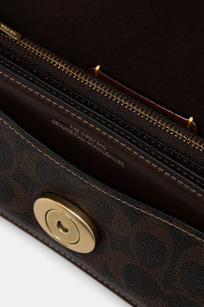 Coach leather handbag Tabby CY200 brown