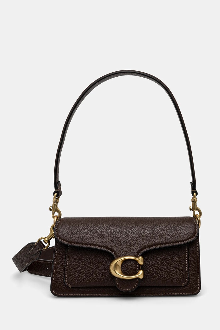 Шкіряна сумочка Coach Tabby Shoulder Bag 20 гладкий коричневий CY201