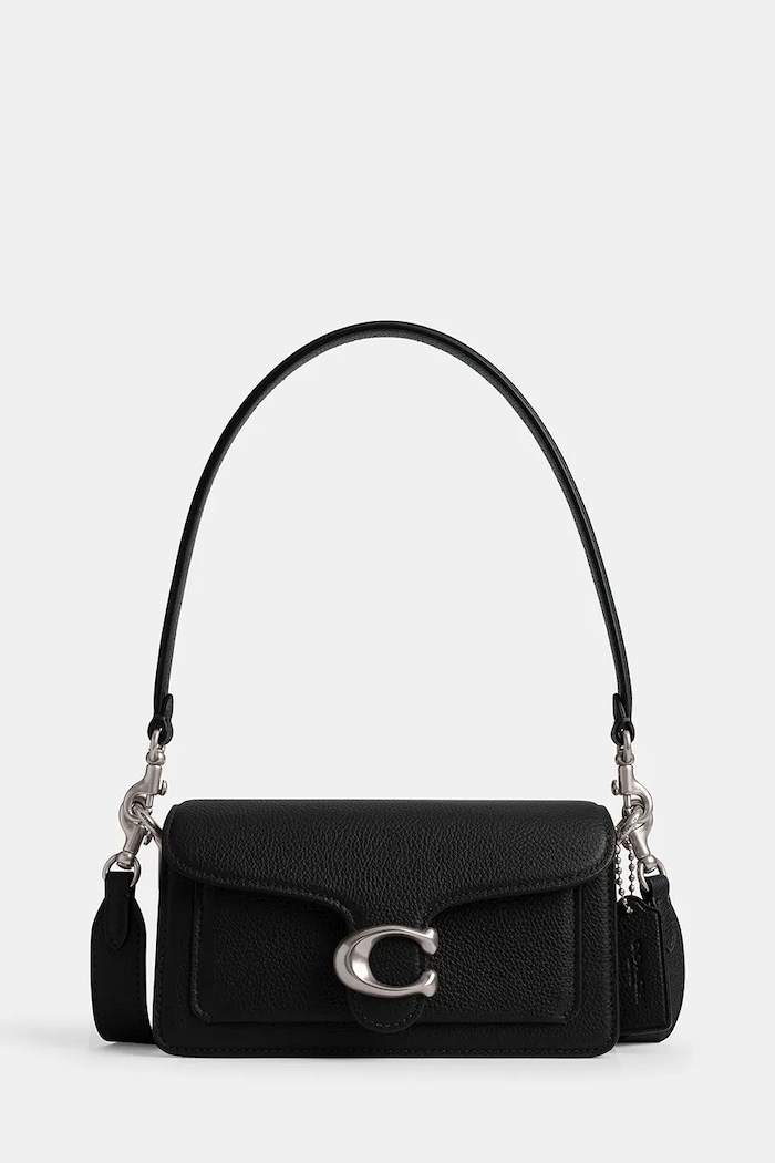 Coach Tabby Shoulder Bag 20 přírodní kůže černá CY201