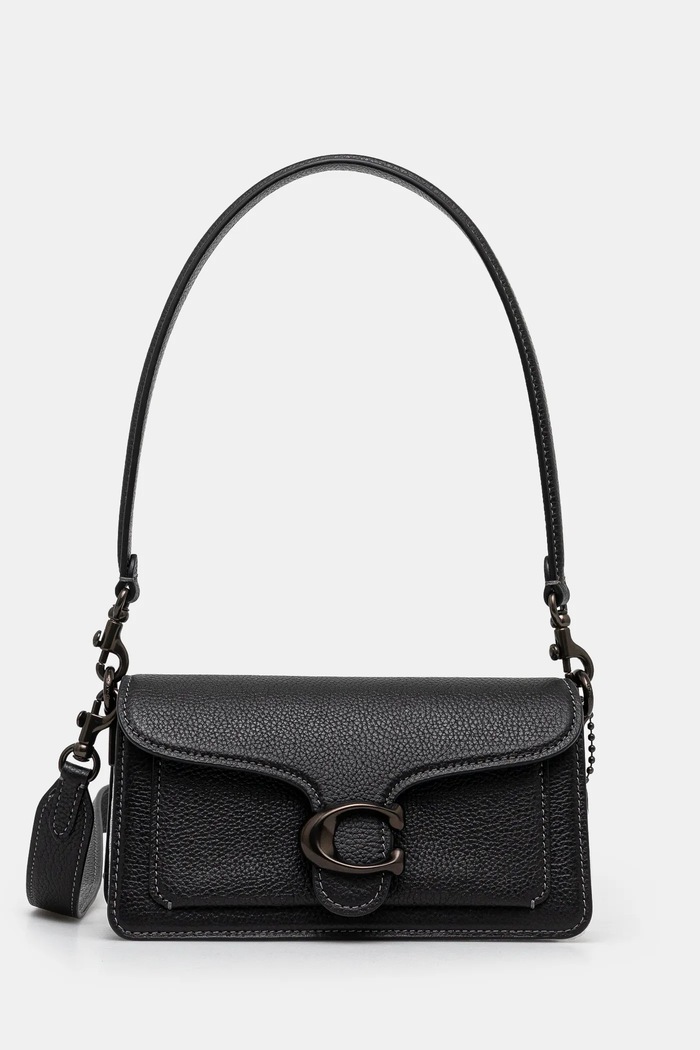 Δερμάτινη τσάντα Coach Tabby Shoulder Bag 20 λείο δέρμα μαύρο CY201