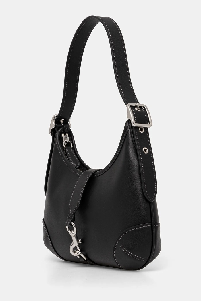 Δερμάτινη τσάντα Coach Hamptons CW642 μαύρο AW25