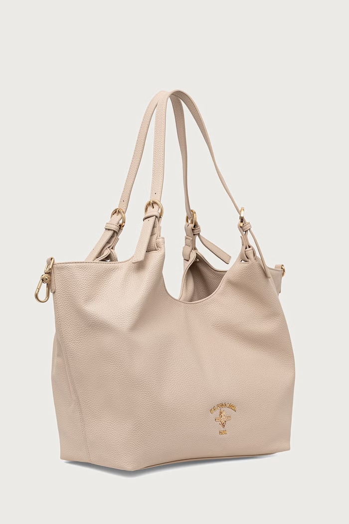 U.S. Polo Assn. Torebka hobo damska z imitacji skóry Stanford BIUSS8372WVP beżowy AA00