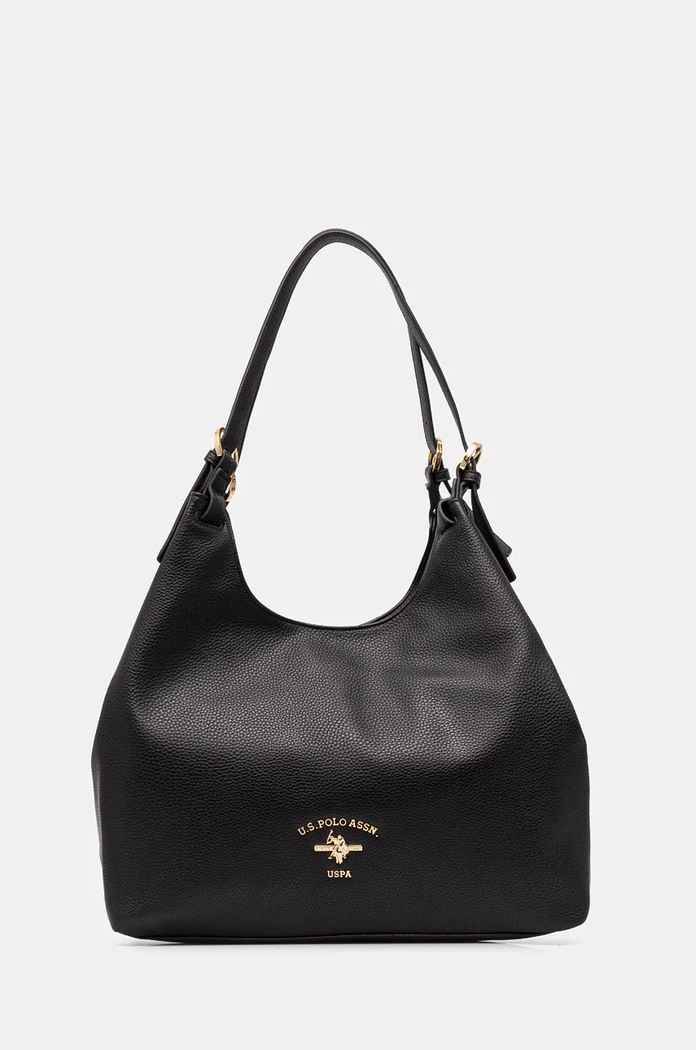 U.S. Polo Assn. torebka hobo damska z imitacji skóry Stanford mieści A4 czarny BIUSS8372WVP
