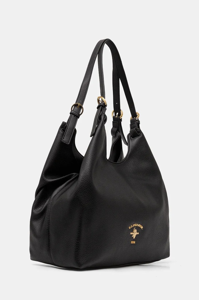 U.S. Polo Assn. torebka hobo damska z imitacji skóry Stanford BIUSS8372WVP czarny AA00