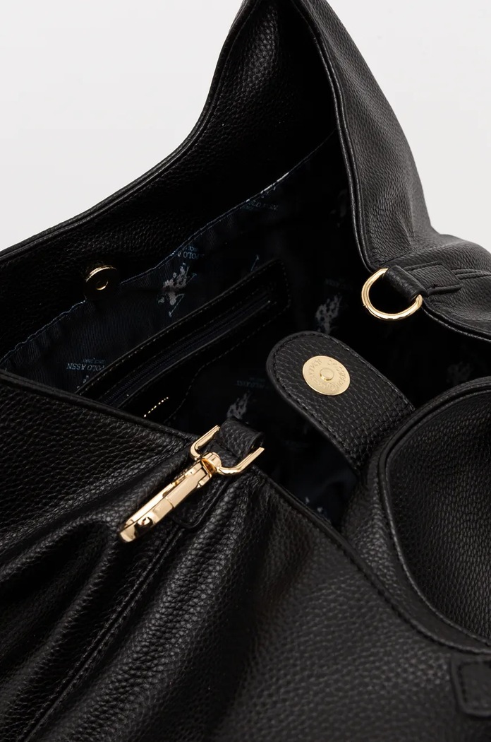 U.S. Polo Assn. torebka hobo damska z imitacji skóry Stanford czarny BIUSS8372WVP