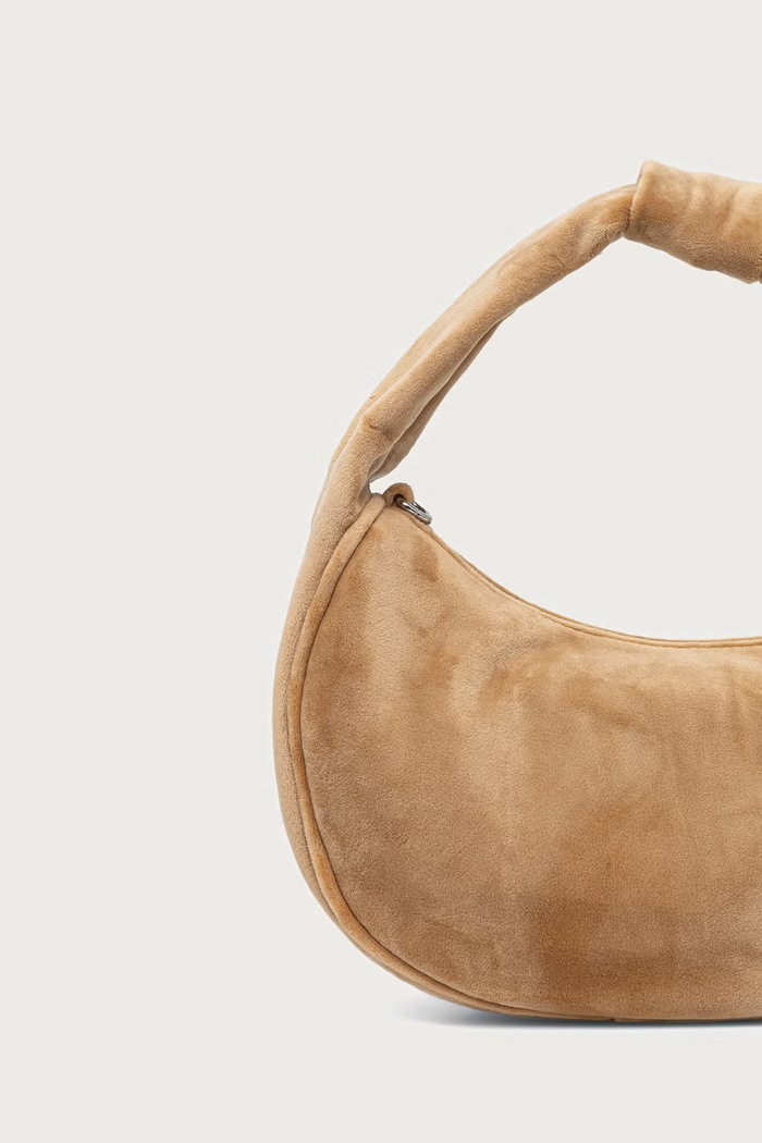 Dodaci Juicy Couture Mala torba hobo za žene od velura Blossom BIJL55311WPO bež