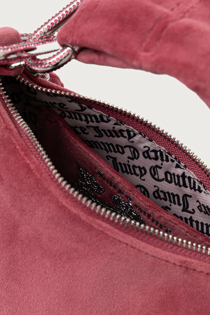 Mala torba hobo za žene od velura Blossom Juicy Couture roza BIJL55311WPO