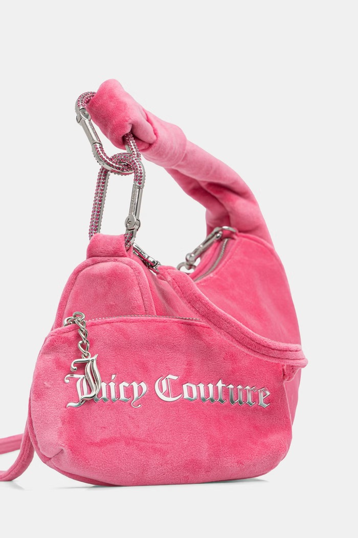 Juicy Couture hobo kabelka dámská velurová Blossom růžová BIJL55311WPO