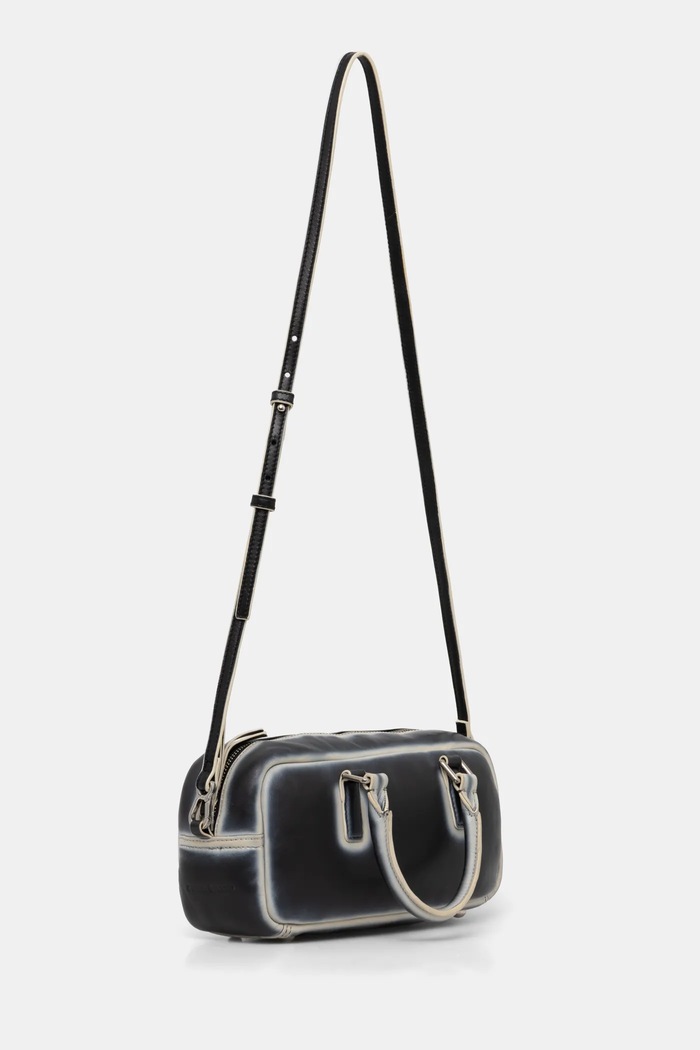 Kožená kabelka Stand Studio Alexa Mini Bowling Bag 66301.7010 námořnická modř AW24
