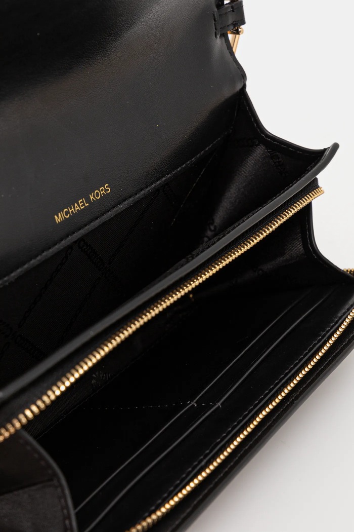 Kožené psaníčko MICHAEL Michael Kors 32S4GJ6C9L černá