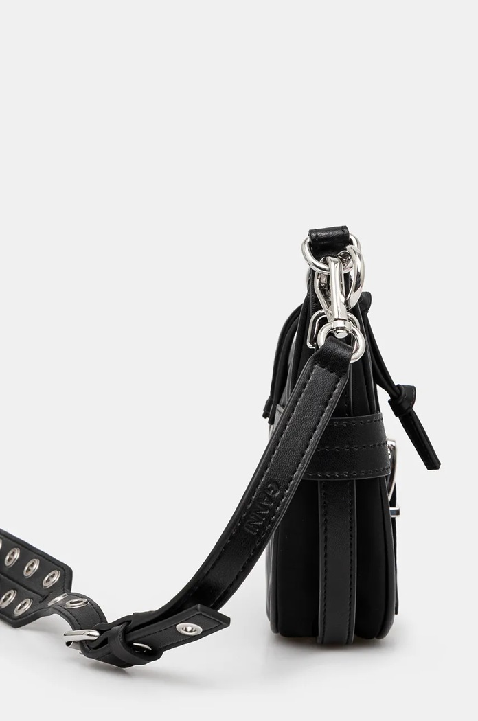 GANNI torebka Bucky Bag Small Crossbody Nylon A6134 czarny AW24