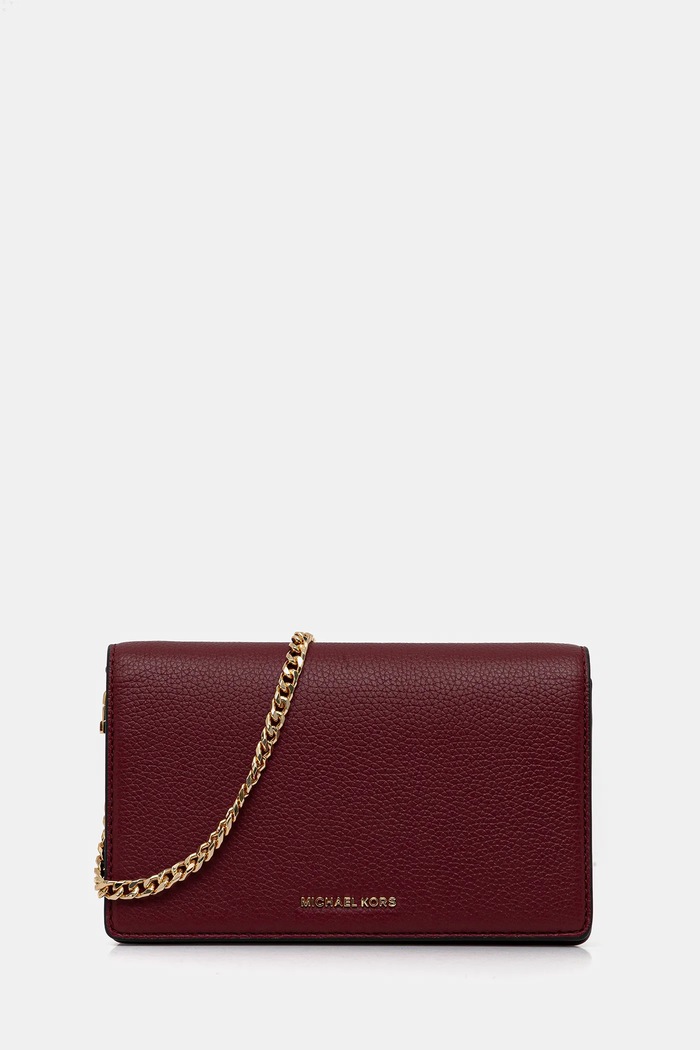 MICHAEL Michael Kors geantă de piele uni burgundia 32T4GJ6C2L