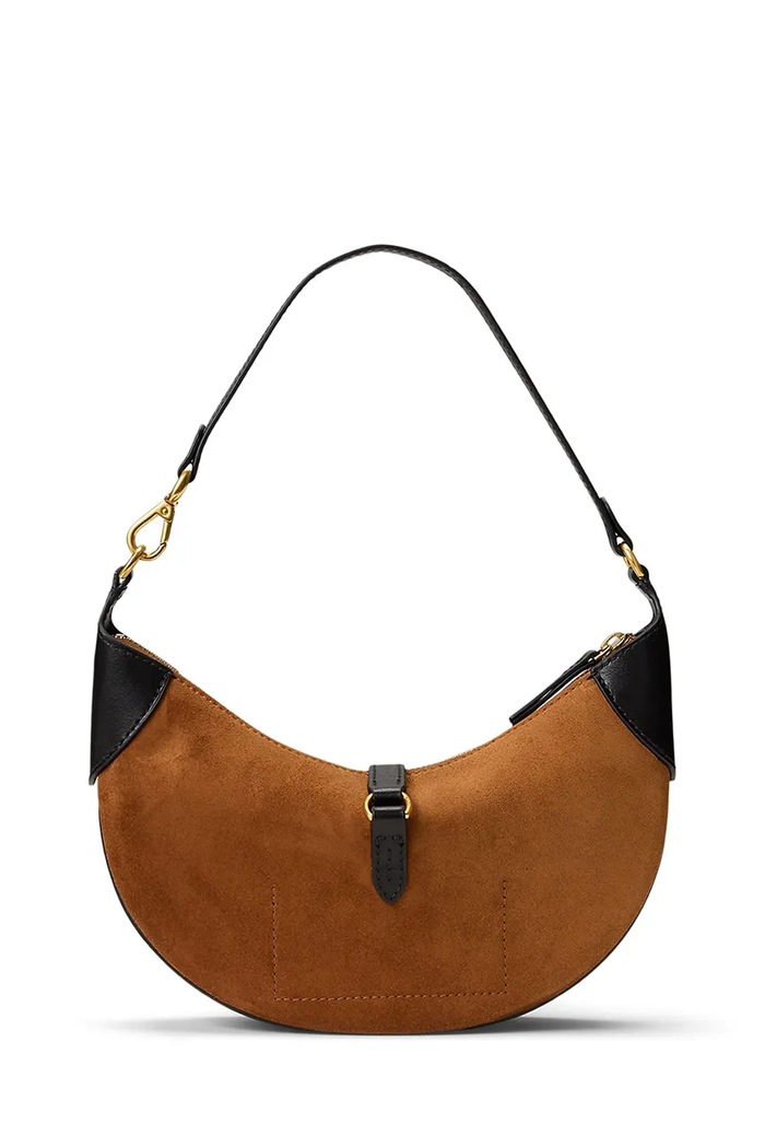 Polo Ralph Lauren Torebka hobo damska skórzana brązowy 428929801