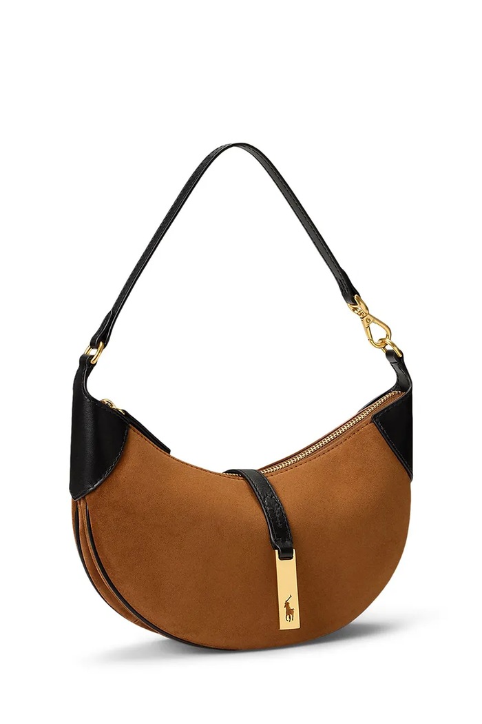 Polo Ralph Lauren Torebka hobo damska skórzana 428929801 brązowy AW24
