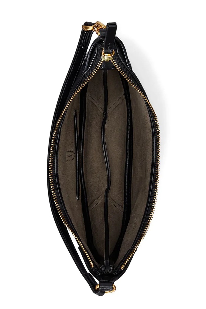 Polo Ralph Lauren hobo bag pentru femei, din piele negru 428929801