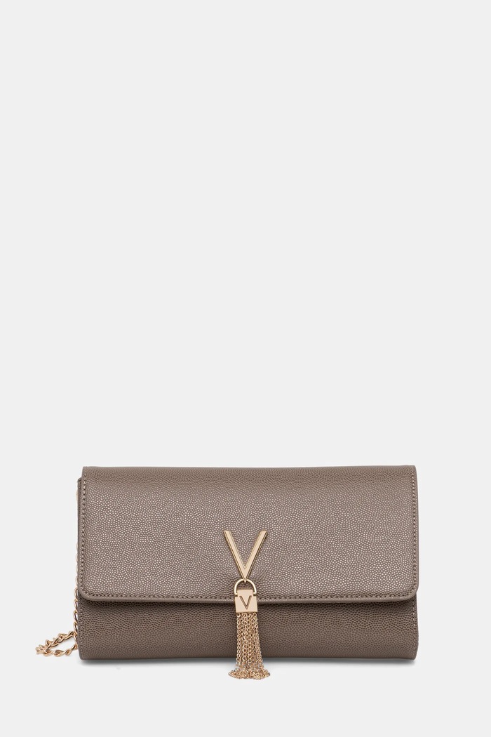 Клъч Valentino Bags изкуствен кафяв VBS1R401G