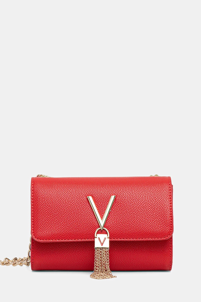 Kabelka Valentino Bags hladký červená VBS1R403G
