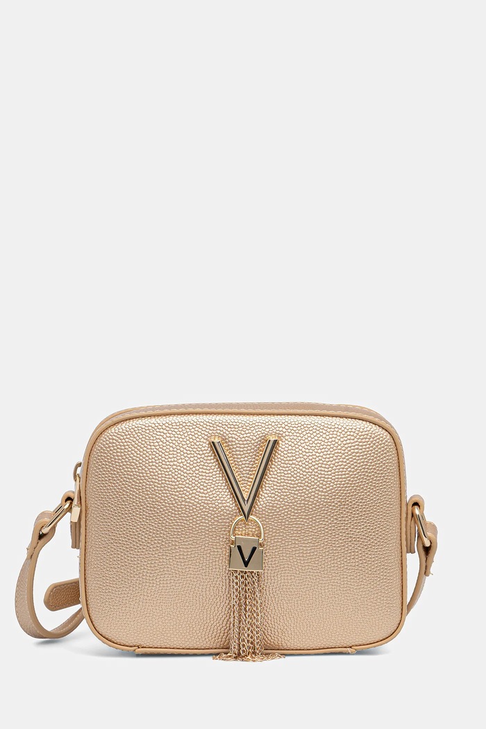 Kabelka Valentino Bags hladký zlatá VBS1R409G