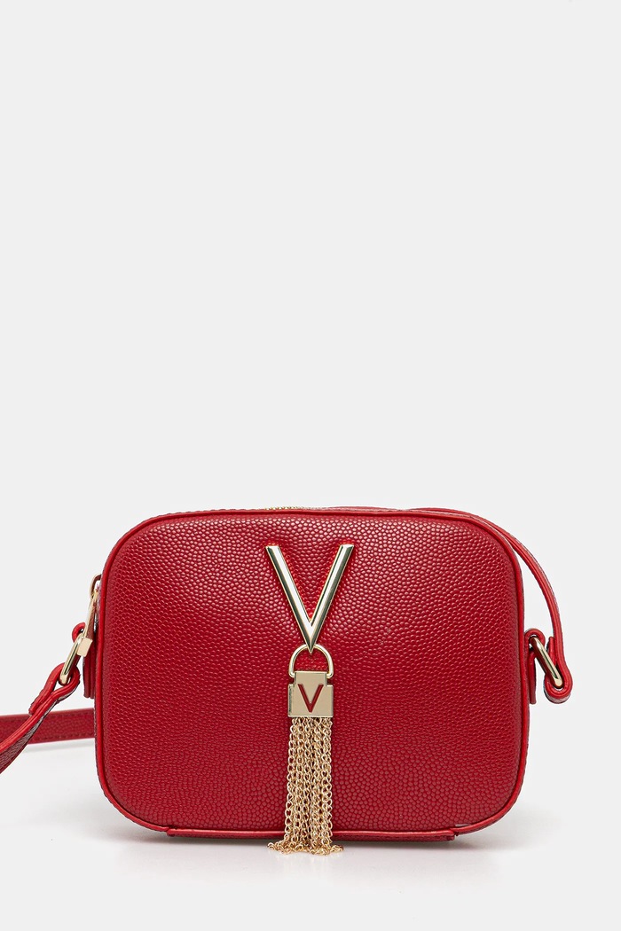Kabelka Valentino Bags jednofarebný burgundské VBS1R409G