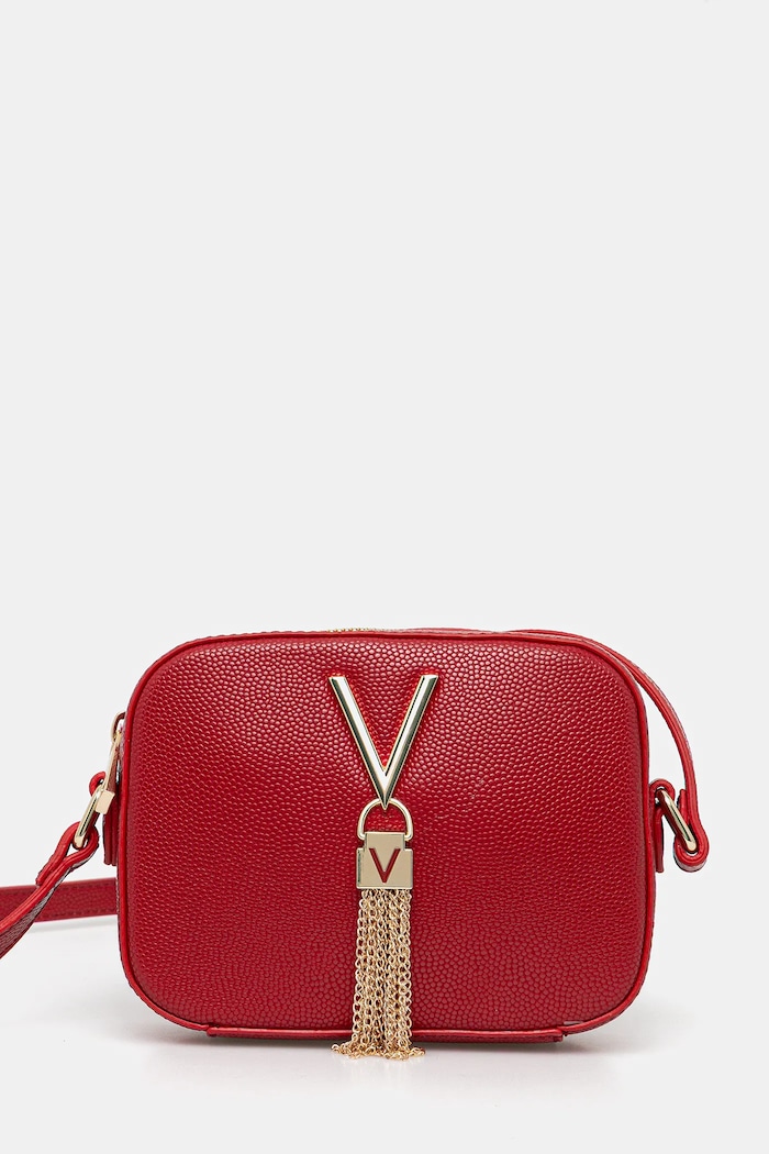 Kabelka Valentino Bags jednofarebný burgundské VBS1R409G