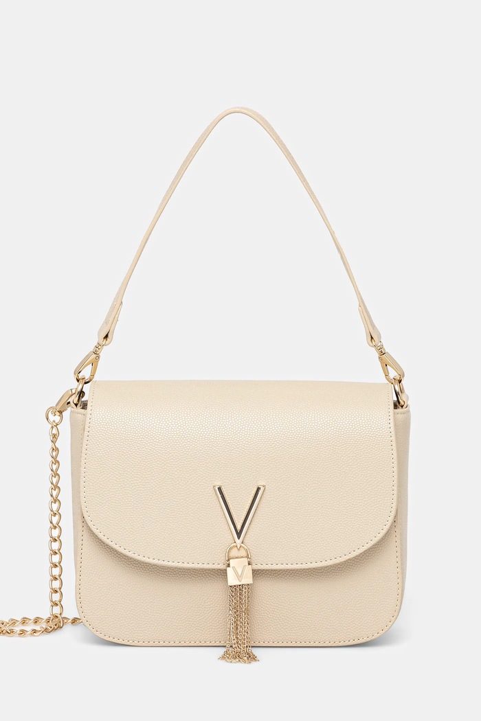 Kabelka Valentino Bags nášivka béžová VBS1R404G