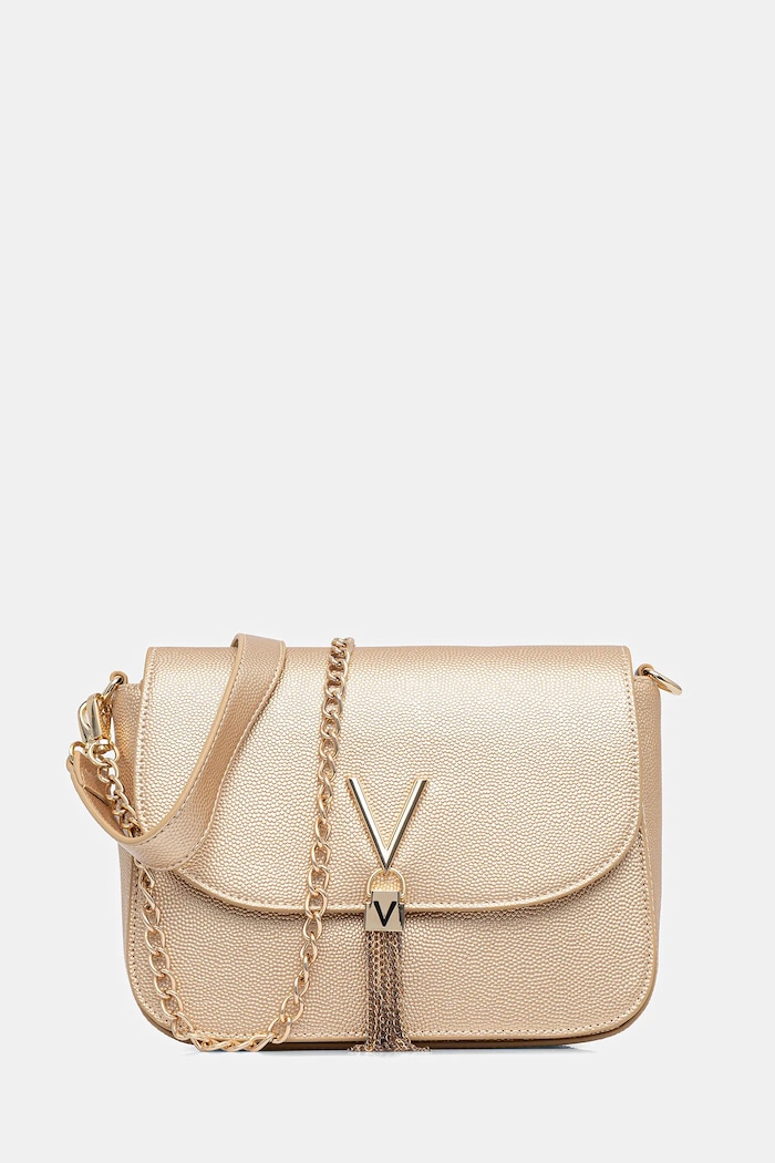 Kabelka Valentino Bags hladký zlatá VBS1R404G