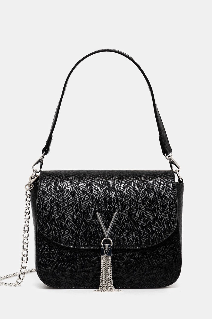 Kabelka Valentino Bags nášivka čierna VBS1R404G