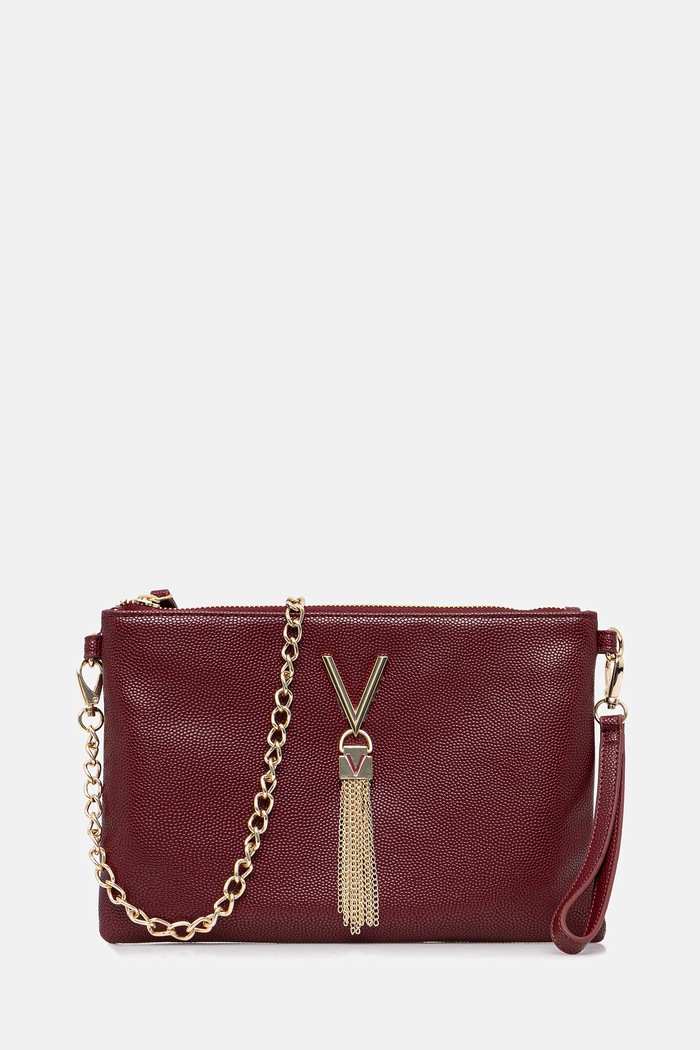 Kabelka Valentino Bags jednofarebný burgundské VBS1R419G