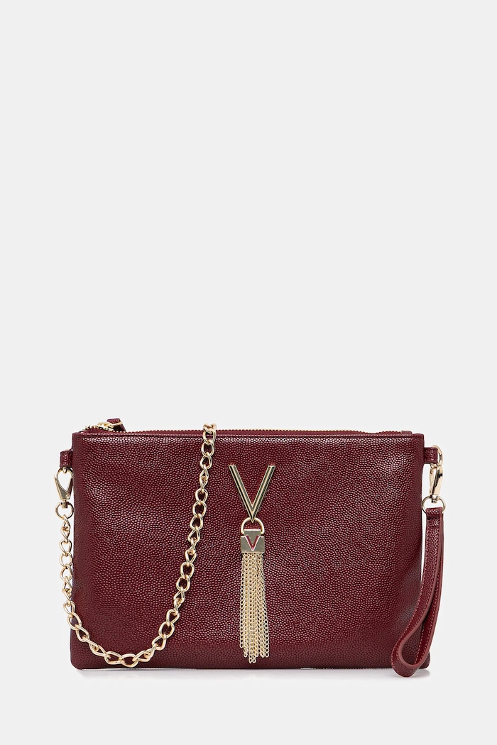 Kabelka Valentino Bags jednofarebný burgundské VBS1R419G