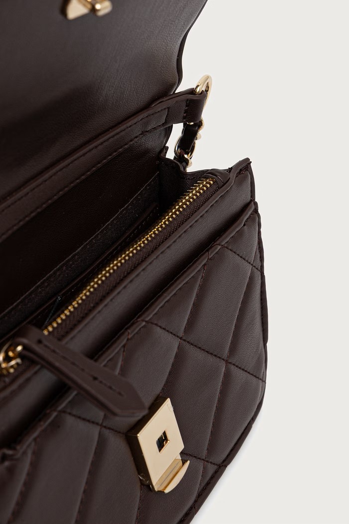 Torebka crossbody damska z imitacji skóry Valentino Bags brązowy VBS3KK52R
