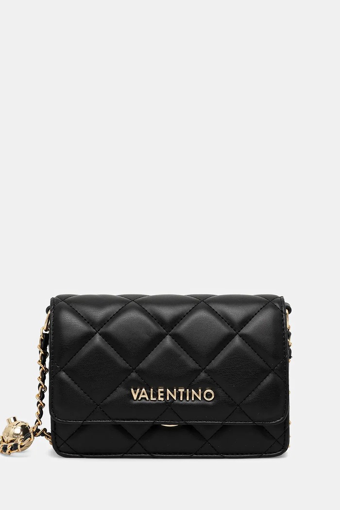 Valentino Bags crossbody kabelka dámska z imitácie kože jednofarebný čierna VBS3KK52R