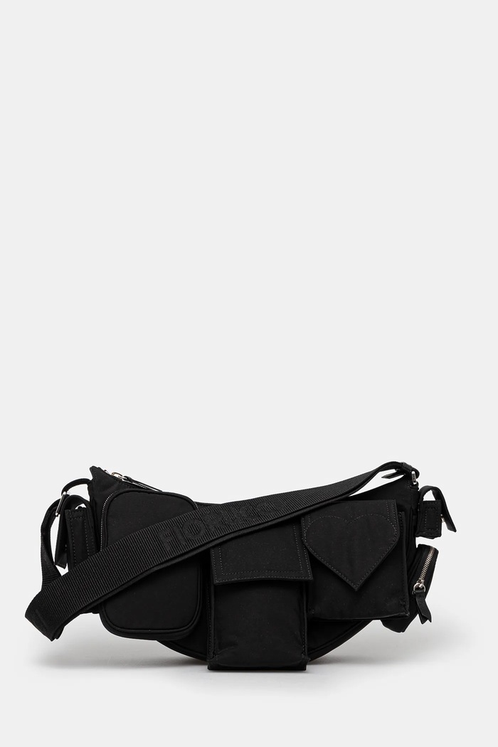 Kabelka Fiorucci Nylon Super Pocket Bag jednofarebný čierna U01FMABA123NY01BK01