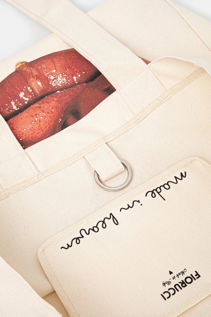Fiorucci geanta de bumbac Mouth Print U01FPABA207CO03WH02 bej