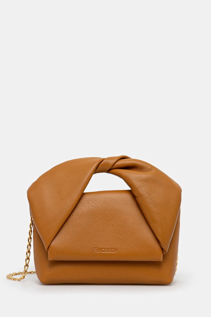 JW Anderson handbag Small Twister Bag strapless brown HB0643.LA0088.604