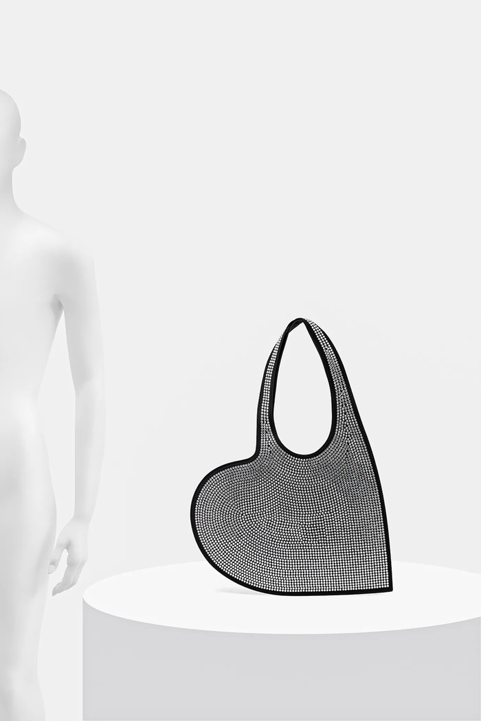 Coperni geantă Crystal-Embellished Mini Heart Tote COPBA14BIS455