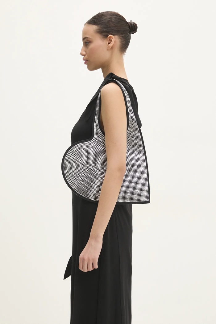 Сумочка Coperni Crystal-Embellished Mini Heart Tote COPBA14BIS455