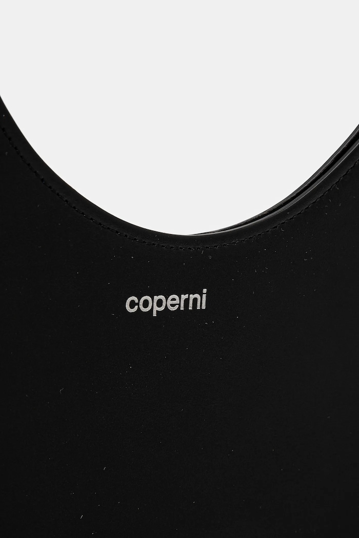 Kožna torba Coperni Heart Tote crna COPBA14405