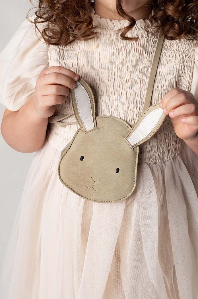 Otroška usnjena torbica Donsje Britta Classic Purse Bunny bež 5001008.