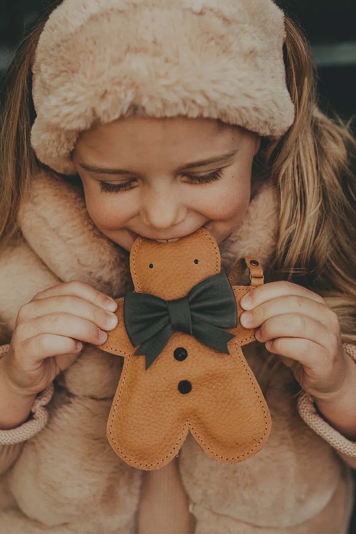 Παιδική δερμάτινη τσάντα Donsje Britta Exclusive Purse Gingerbread πορτοκαλί 5002015
