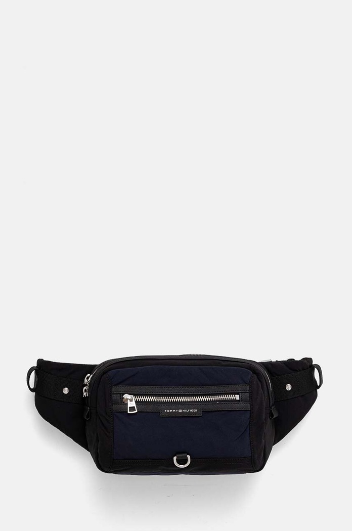 Τσάντα φάκελος Tommy Hilfiger υφασμάτινο σκούρο μπλε AM0AM12501