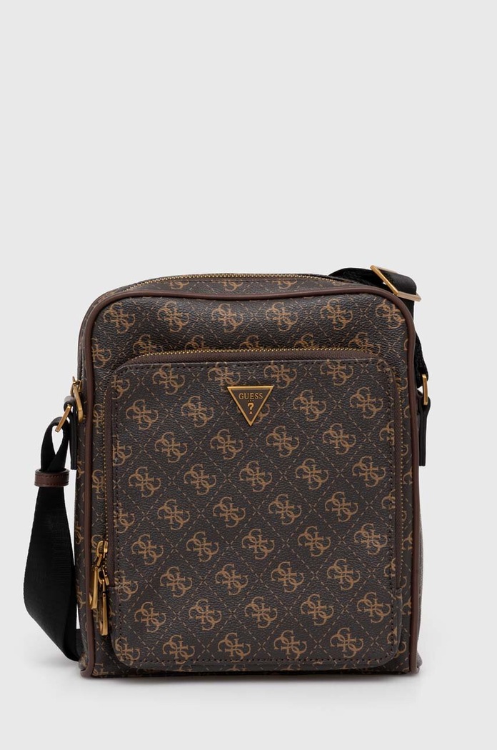 Σακίδιο Guess MILANO απομίμηση λείου δέρματος καφέ HMMILO.P4260