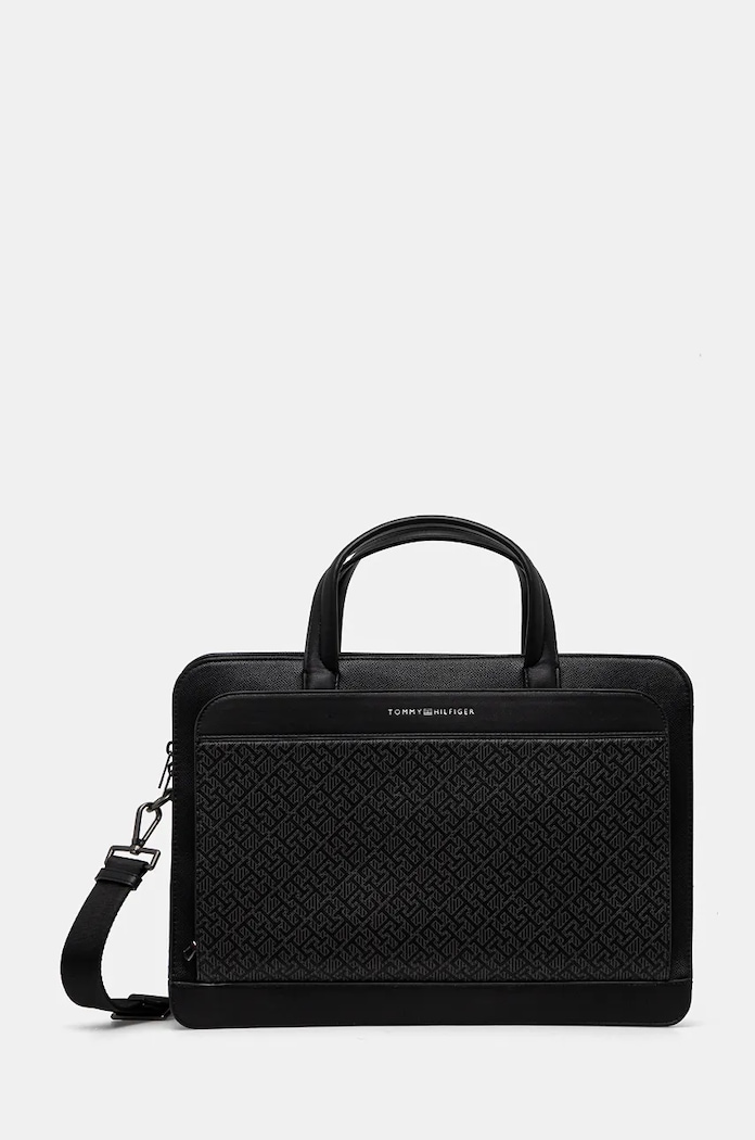 Tommy Hilfiger torba imitacja skóry licowej czarny AM0AM12706