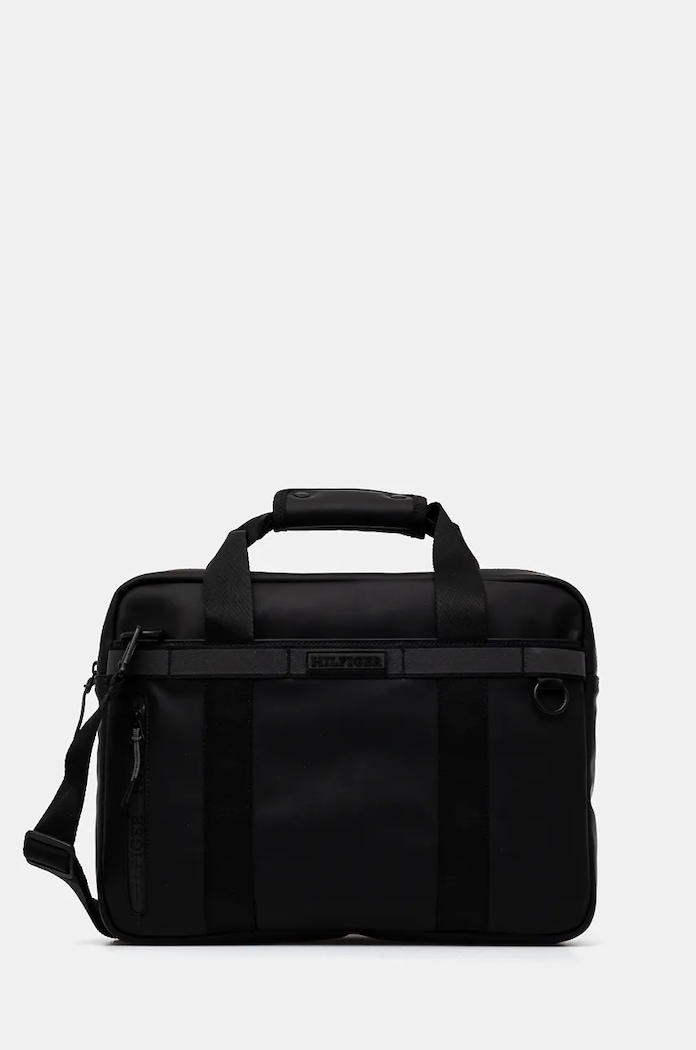 Taška na notebook Tommy Hilfiger 37 x 29 x 8 cm jednofarebný čierna AM0AM12745