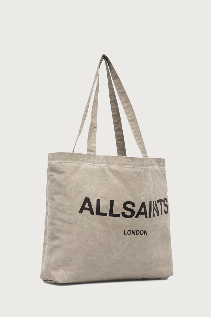 AllSaints torba materiałowa męska bawełniana M170XB beżowy SS26