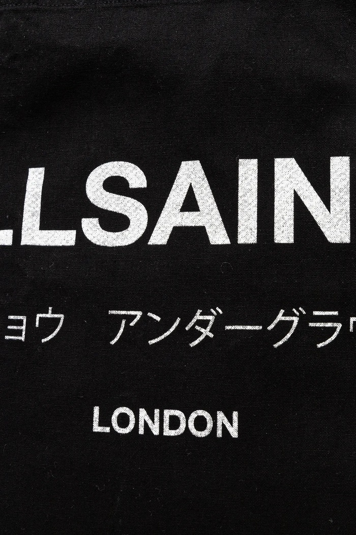 Bavlnená taška AllSaints 38 x 35 x 12 cm čierna M170XB