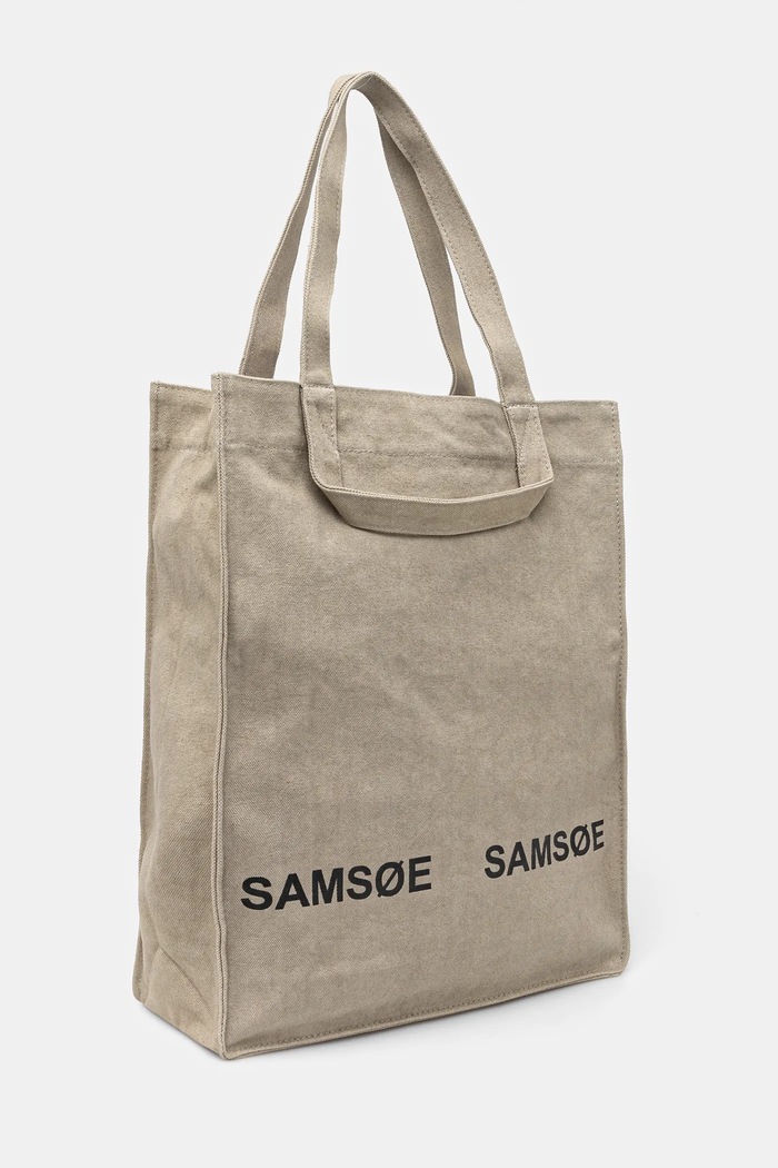Βαμβακερή τσάντα Samsoe Samsoe SALUCCA U24300002 μπεζ SS25