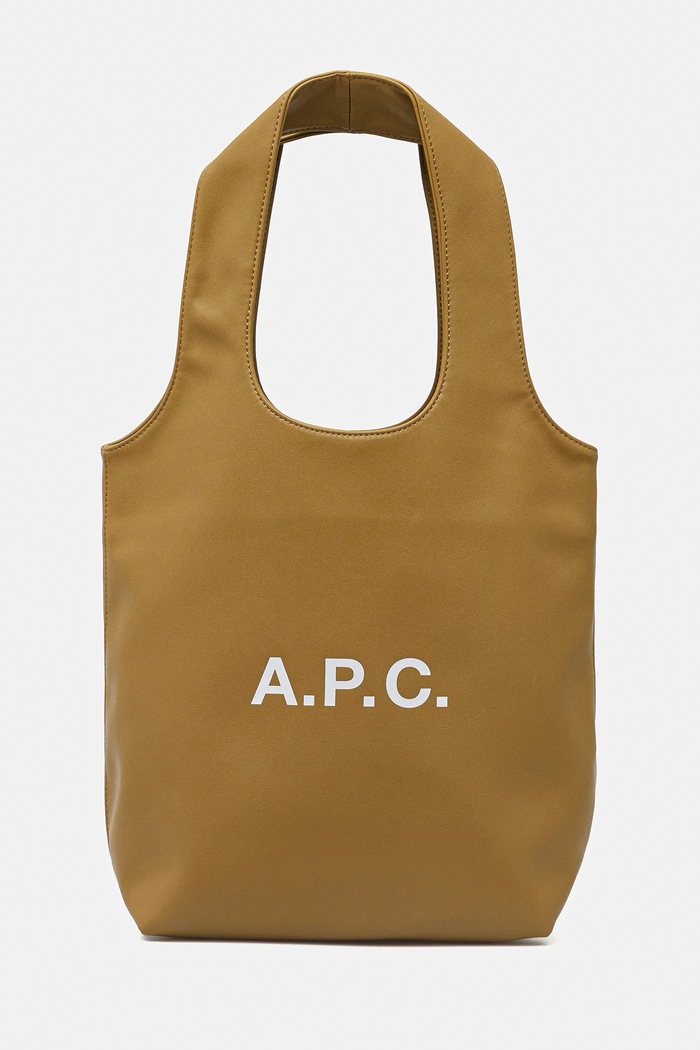 A.P.C. tote bag ninon small nu incape in A4 verde PUAAT.M61861