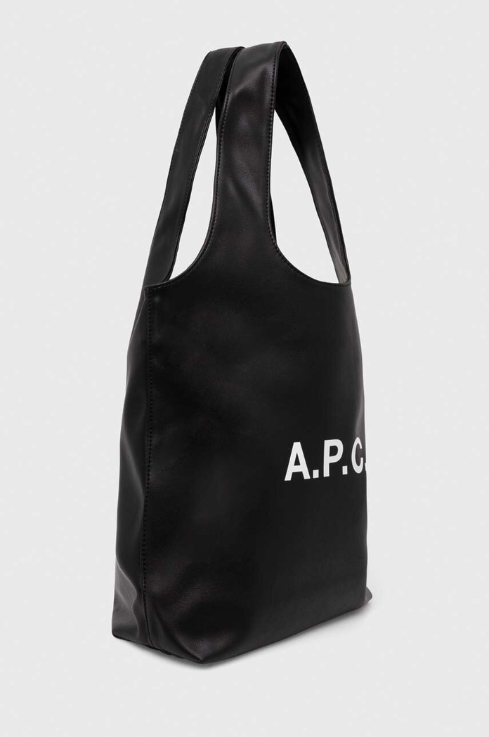 Taška A.P.C. tote ninon small PUAAT.M61861 černá SS26